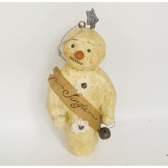 Nicol Sayre Other - Nicol Sayre Primitive Jingle Snowman Christmas Ornament, Seasons of Cannon Falls